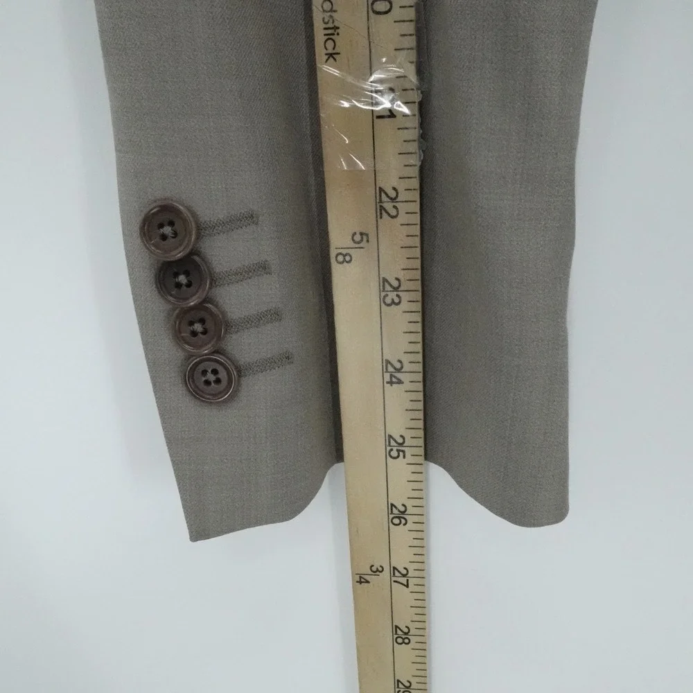 Ermenegildo Zegna Blazer Mens 40R Tan Wool Silk Sport Coat Formal Business Italy